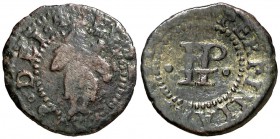 (1600-1603). Felipe III. Perpinyà. 1 diner. (Cal. 740). 0,96 g. Sin A. Rara. MBC-.