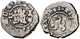 1602. Felipe III. Segovia. Castillejo. 2 maravedís. (Cal. 828). 1,70 g. Acueducto de un arco. Escasa. MBC.