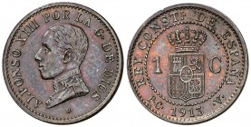 1913*3. Alfonso XIII. PCV. 1 céntimo. (Cal. 80). 0,99 g. EBC+.