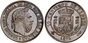 1875. Carlos VII, Pretendiente. Oñate. 10 céntimos. (Cal. 8). 9,96 g. MBC.