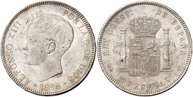 1898*1898. Alfonso XIII. SGV. 5 pesetas. (Cal. 27). 24,96 g. EBC.