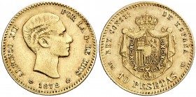 1878*1878. Alfonso XII. EMM. 10 pesetas. (Cal. 23). 3,20 g. MBC-.
