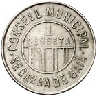 Segarra de Gaià. 1 peseta. (Cal. 18, como serie completa) (T. 2674). 3,60 g. CU-NI. MBC+.