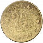 Garraf. Cantina. 20 céntimos. (AL. 2388). 4,20 g. Rara. BC.