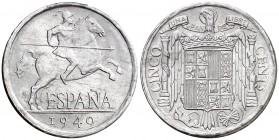 1940. Estado Español. 5 céntimos. (Cal. 133). 1,13 g. S/C-.