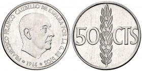 1966*1970. Estado Español. 50 céntimos. (Cal. 117). 1 g. Proof.