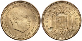 1953*1961. Estado Español. 1 peseta. (Cal. 87). 3,61 g. S/C.