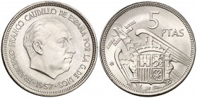 1957*58. Estado Español. 5 pesetas. (Cal. 49). 5,73 g. S/C.