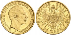 1906. Alemania. Prusia. Guillermo II. A (Berlín). 20 marcos. (Fr. 3831). AU. MBC+.
