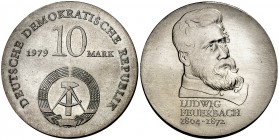 1979. Alemania Oriental. 10 marcos. (Kr. 73). 16,99 g. AG. Rara. S/C.
