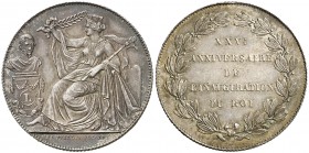 1856. Bélgica. Leopoldo I. 2 francos. (Kr.UWC. M6.1). 9,87 g. AG. 25º Aniversario de la Independencia. Leyendas en francés. Acuñación de 12000 ejempla...