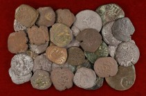 Felipe IV. Lote de 31 monedas de cobre. A examinar. RC/BC+.