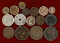 Lote de 16 cobres del Centenario, de 1 a 25 céntimos, todas distintas. A examinar. BC+/S/C-.