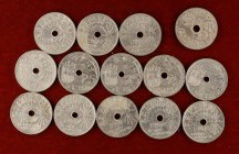 1937. Estado Español. Viena. SVV. 25 céntimos. (Cal. 123). Lote de 14 monedas. A examinar. EBC-/EBC.