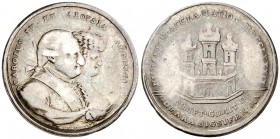 1789. Carlos IV. Soria. Medalla de proclamación. (Ha. 102). 2,63 g. 20 mm. Plata. MBC-.