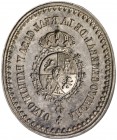 Matriz para sello de lacre. 23,53 g. ARCHIVO GENERAL DE LA REAL CASA Y PATRIMONIO, alrededor de escudo de España borbónico. Ovalado. 25x31 mm. Desprov...