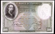 1931. 1000 pesetas. (Ed. C13). 25 de abril. Zorrilla. Raro. EBC+.