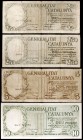 1936. Generalitat de Catalunya. 2, 50 pesetas (dos), 5 y 10 céntimos. (Ed. C23, C23a, C24 y C25). 25 de septiembre. 4 billetes, serie completa. BC/MBC...