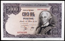 1976. 5000 pesetas. (Ed. E1a). 6 de febrero, Carlos III. Serie A. EBC.