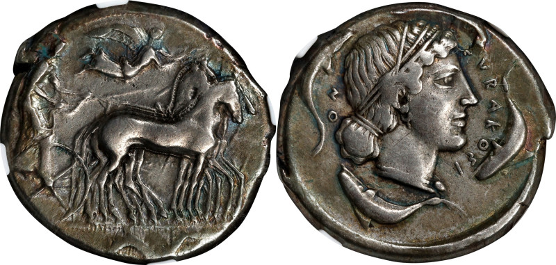 SICILY. Syracuse. Second Democracy, 466-406 B.C. AR Tetradrachm (17.03 gms), ca....