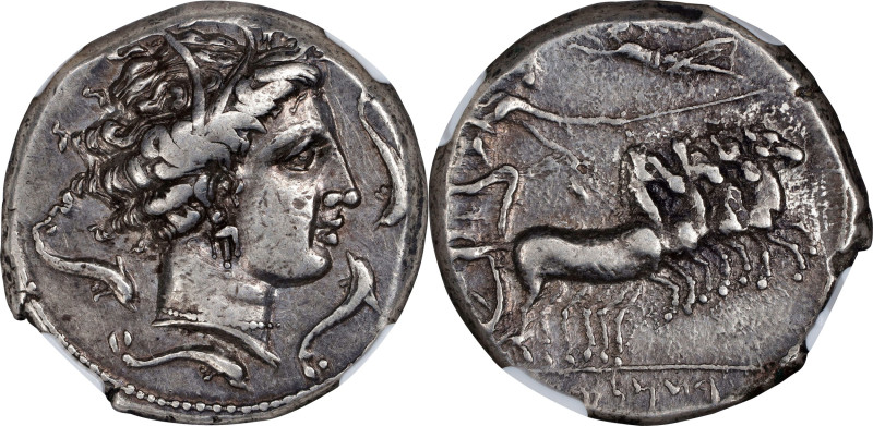 SICILY. Siculo-Punic. Lilybaion. AR Tetradrachm (17.03 gms), ca. 330-305 B.C. NG...