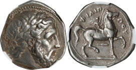 MACEDON. Kingdom of Macedon. Alexander III (the Great), 336-323 B.C. AR Tetradrachm (14.28 gms), Pella Mint, ca. 336-328 B.C. NGC VF, Strike: 5/5 Surf...