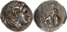 THRACE. Kingdom of Thrace. Lysimachos, 323-281 B.C. AR Tetradrachm (16.88 gms), Lampsakos Mint, ca. 297/6-282/1 B.C. NGC EF, Strike: 4/5 Surface: 3/5....