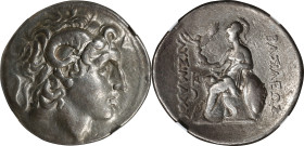 THRACE. Kingdom of Thrace. Lysimachos, 323-281 B.C. AR Tetradrachm (16.92 gms), Lampsakos Mint, ca. 297/6-282/1 B.C. NGC VF, Strike: 5/5 Surface: 3/5....