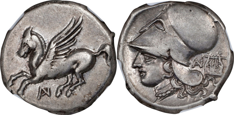 AKARNANIA. Anaktorion. AR Stater (8.50 gms), ca. 350-300 B.C. NGC EF, Strike: 4/...