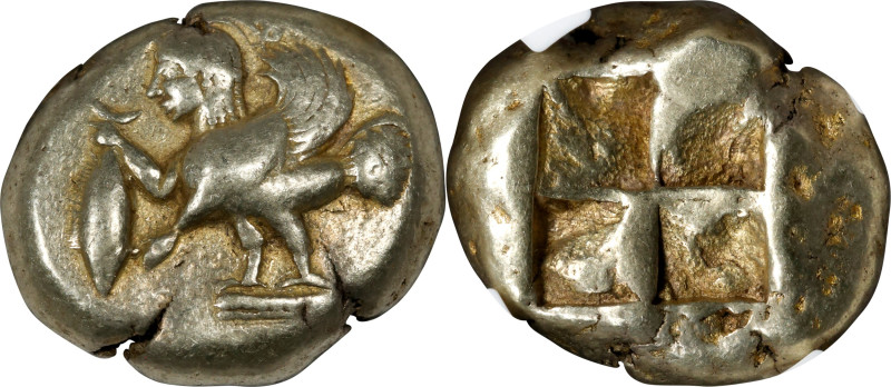 MYSIA. Kyzikos. EL Stater (16.00 gms), ca. 550-450 B.C. NGC VF, Strike: 5/5 Surf...
