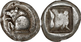 LYCIA. Dynasts of Lycia. Uncertain Dynast, ca. 490/80-440/30 B.C. AR Stater (9.28 gms). NGC Ch VF, Strike: 4/5 Surface: 3/5.
SNG von Aulock-4070; Ros...