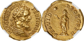 PERTINAX, A.D. 193. AV Aureus (7.21 gms), Rome Mint. NGC Ch EF, Strike: 5/5 Surface: 2/5. Fine Style. Edge Repair.
RIC-11B; Cal-2390 (this coin illus...