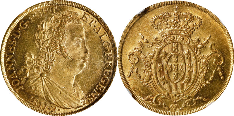 BRAZIL. 6400 Reis (Peca), 1811-R. Rio de Janeiro Mint. Joao as Prince Regent. NG...