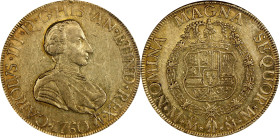 MEXICO. 8 Escudos, 1760-Mo MM. Mexico City Mint. Charles III. NGC AU-55.
Fr-25; KM-153. A two-year type, and one that is the first year for the coina...