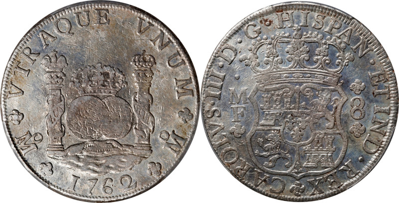 MEXICO. 8 Reales, 1762-Mo MF. Mexico City Mint. Charles III. PCGS Genuine--Harsh...