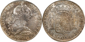 MEXICO. 8 Reales, 1774-Mo FM. Mexico City Mint. Charles III. PCGS AU-55.
KM-106.2; Cal-1108; Yonaka-M8-74. Deeply toned and with a strike far exceedi...