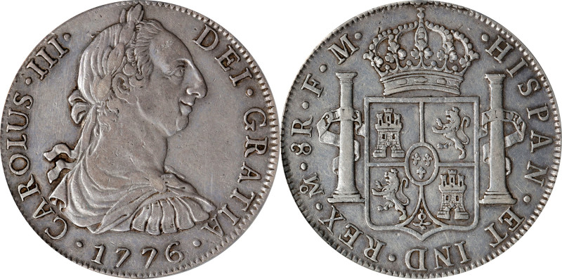 MEXICO. 8 Reales, 1776-Mo FM. Mexico City Mint. Charles III. PCGS EF-40.
KM-106...