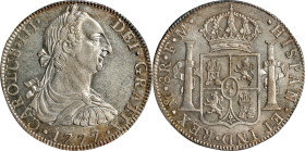 MEXICO. 8 Reales, 1777-Mo FM. Mexico City Mint. Charles III. PCGS AU-58.
KM-106.2; Cal-1112; Yonaka-M8-77. The early date Charles III portraits can b...