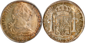 MEXICO. 8 Reales, 1784-Mo FM. Mexico City Mint. Charles III. PCGS MS-62.
KM-106.2; Cal-1126; Yonaka-M8-84A. One of only two coins graded Mint State b...