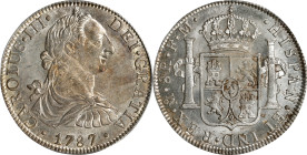 MEXICO. 8 Reales, 1787-Mo FM. Mexico City Mint. Charles III. PCGS MS-62.
KM-106.2A; FC-72A; El-100; Yonaka-M8-87. The single finest example graded at...