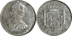 MEXICO. 8 Reales, 1788-Mo FM. Mexico City Mint. Charles III. PCGS MS-61.
KM-106.2; Cal-1132; Yonaka-M8-88. Semi-reflective flashy fields are the firs...
