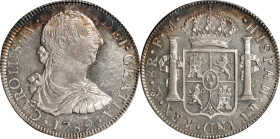MEXICO. 8 Reales, 1789-Mo FM. Mexico City Mint. Charles IV. PCGS MS-62.
KM-107; Cal-950; Yonaka-M8-89-IV. Just barely missing the prooflike designati...