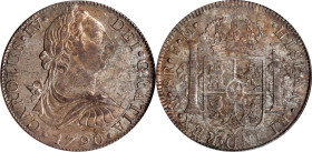 MEXICO. 8 Reales, 1790-Mo FM. Mexico City Mint. Charles IV. PCGS AU-58.
KM-107; Cal-951. Delivering an enchanting appeal, this Charles IV 8 Reales de...