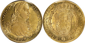 MEXICO. 8 Escudos, 1809-Mo HJ. Mexico City Mint. Ferdinand VII. PCGS MS-62.
Fr-47; KM-160; Cal-1782. Imaginary bust type in military attire. Surpasse...