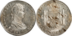 MEXICO. 8 Reales, 1812-Mo JJ. Mexico City Mint. Ferdinand VII. PCGS MS-63.
KM-111; Yonaka-M8-112. Flashy semi-prooflike fields are the first thing to...