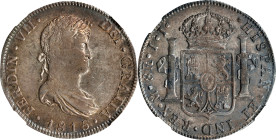 MEXICO. 8 Reales, 1815-Mo JJ/HJ. Mexico City Mint. Ferdinand VII. NGC AU-58.
KM-111; Cal-1328. A wonderful example, this lightly circulated specimen ...