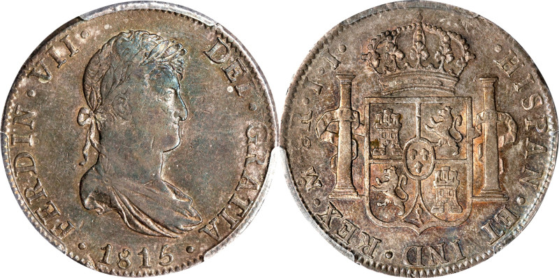 MEXICO. 8 Reales, 1815-Mo JJ. Mexico City Mint. Ferdinand VII. PCGS AU-55.
KM-1...