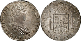 MEXICO. Zacatecas. War of Independence. 8 Reales, 1821-Zs RG. Ferdinand VII. PCGS MS-63.
KM-111.5; Cal-1465. Surpassed in the PCGS census by just a s...
