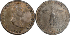 MEXICO. 8 Reales, 1822-Mo JM. Mexico City Mint. Agustin I Iturbide. PCGS AU-55.
KM-304. Early eagle type. Immensely majestic and wholesome, this ench...