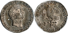MEXICO. Real, 1822-Mo JM. Mexico City Mint. Agustin I Iturbide. PCGS MS-62.
KM-302. A fairly SCARCE and seldom seen fractional issue from this brief ...